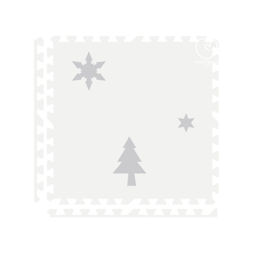แผ่นรองคลาน จิ๊กซอว์ MAMAMO ชุด CHRISTMAS COLLECTION ลาย WHITE CHRISTMAS เซต 4 แผ่น เกรดพรีเมี่ยม หนา 1.4 CM. พร้อมขอบปิด พร้อมส่ง_4